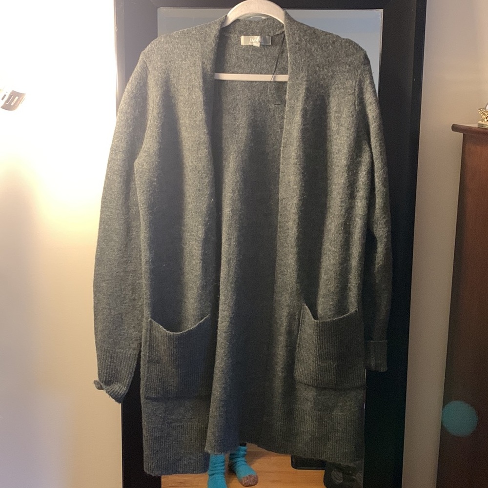 Marled • Charcoal Cardigan SMALL